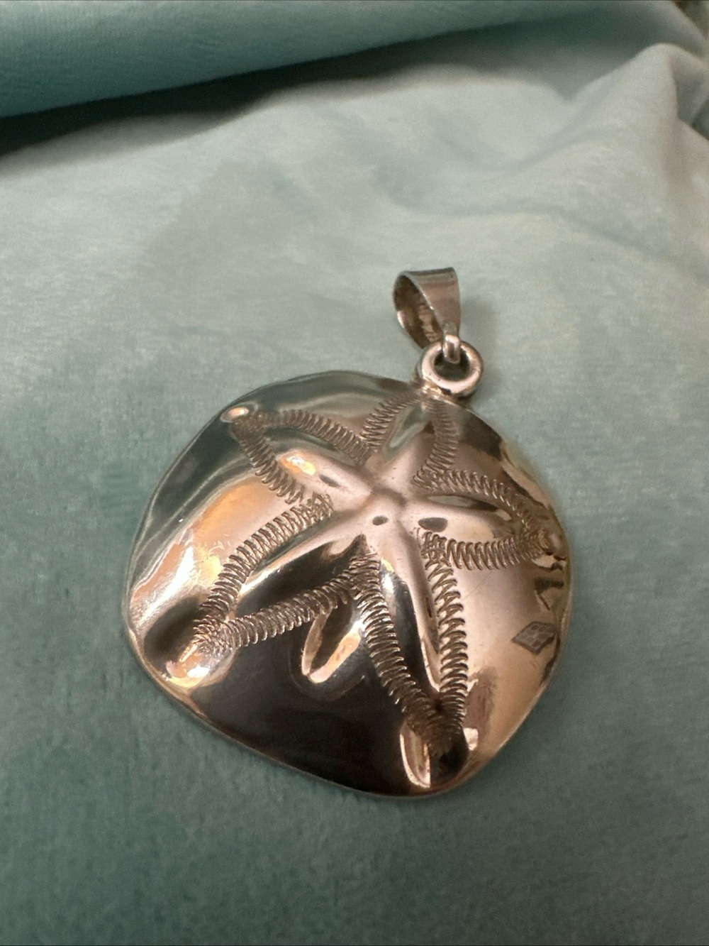 Large 925 Sterling Mexico Sand Dollar Pendant
